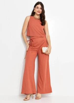 You Premium - Regata em Viscose Terracota - YOU PREMIUM