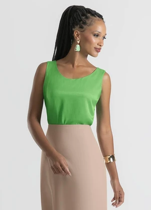 Cativa - Regata em Viscose Verde - CATIVA