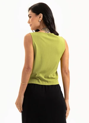 Cativa - Regata em Viscose Verde - CATIVA