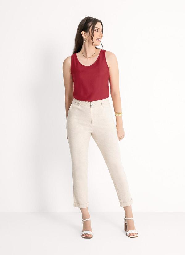 Habana - Regata em Viscose Vermelho Escuro 3