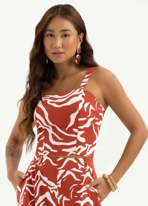 Cativa - Regata em Viscose Vermelho Escuro - CATIVA