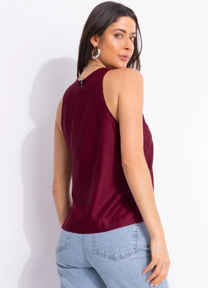 Colcci - Regata em Viscose Vermelho - COLCCI