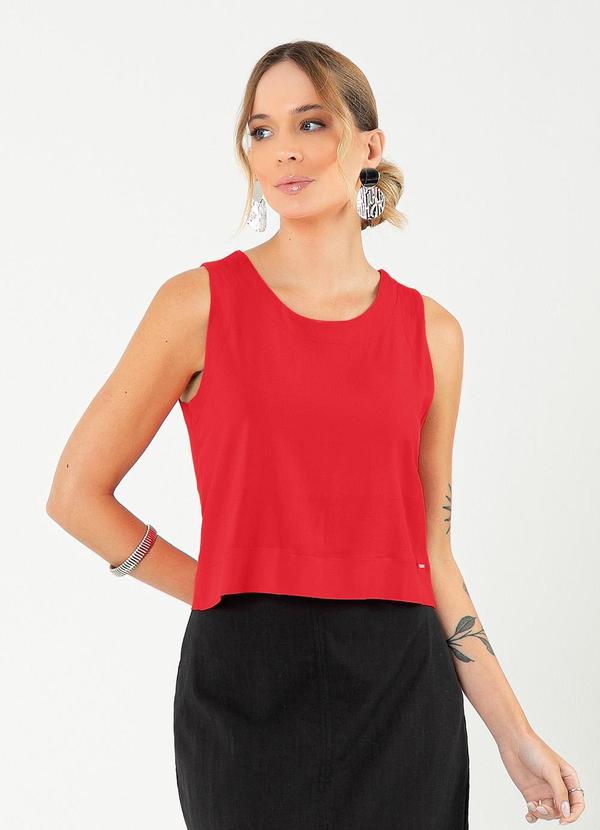 Cativa - Regata em Viscose Vermelho