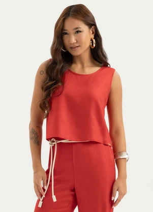 Cativa - Regata em Viscose Vermelho - CATIVA