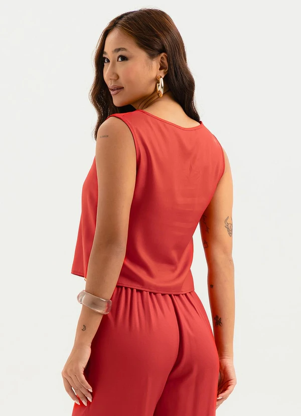 Cativa - Regata em Viscose Vermelho 2