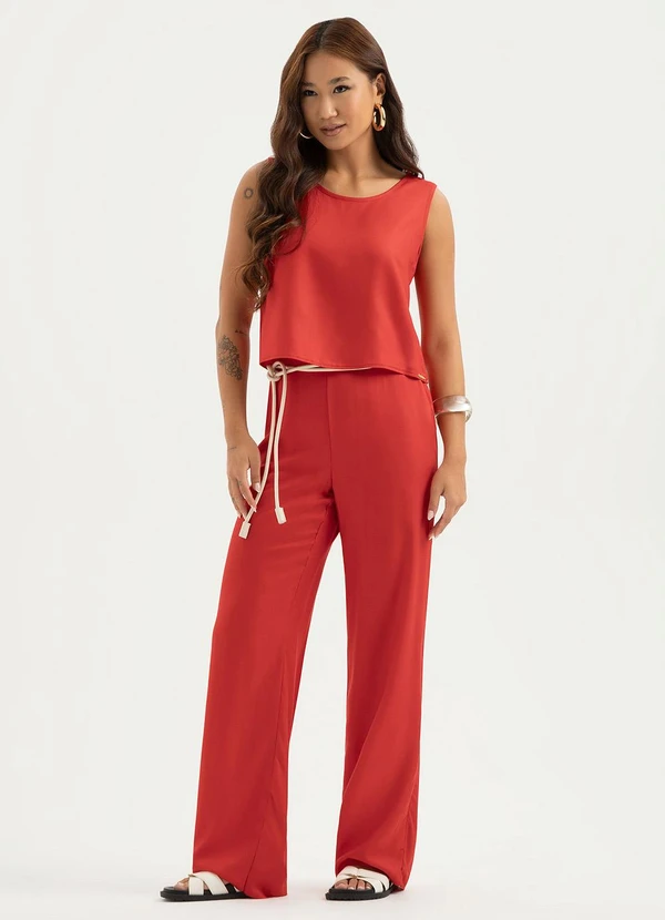 Cativa - Regata em Viscose Vermelho 3