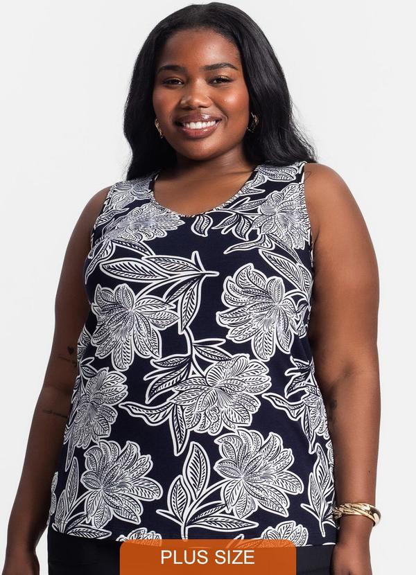 Secret Glam - Regata Estampada Feminina Preto