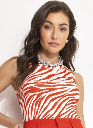 Colcci - Regata Estampada Vermelho - COLCCI