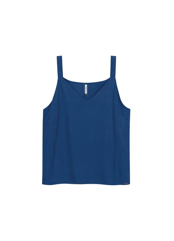 Marialícia - Regata Feminina Alca Fina Azul