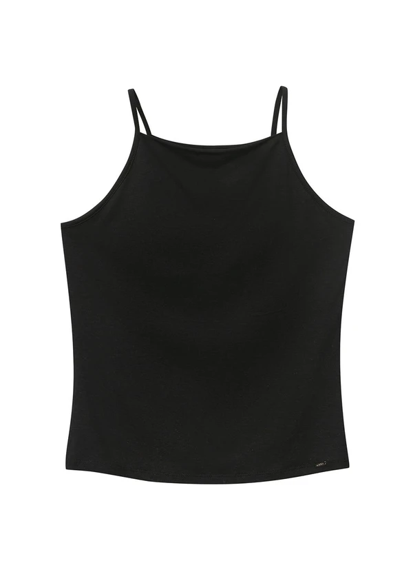 Marialícia - Regata Feminina Alca Fina Preto 4