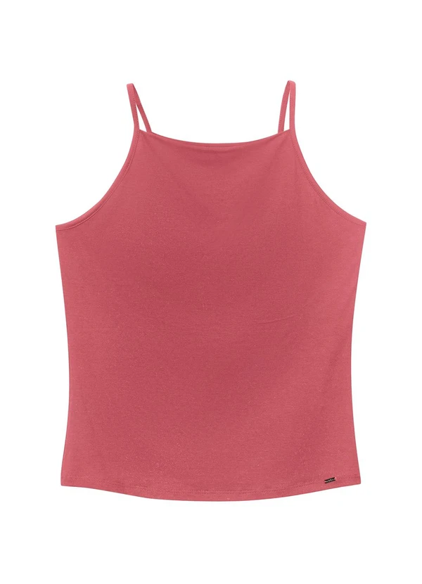 Marialícia - Regata Feminina Alca Fina Rosa