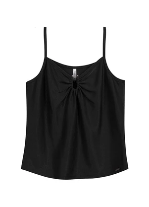 Marialícia - Regata Feminina Alcas Finas Preto - MARIALÍCIA