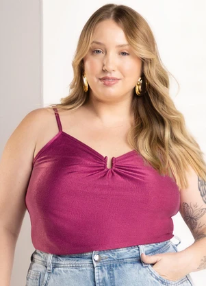 Marialícia - Regata Feminina Alcas Finas Rosa - MARIALÍCIA