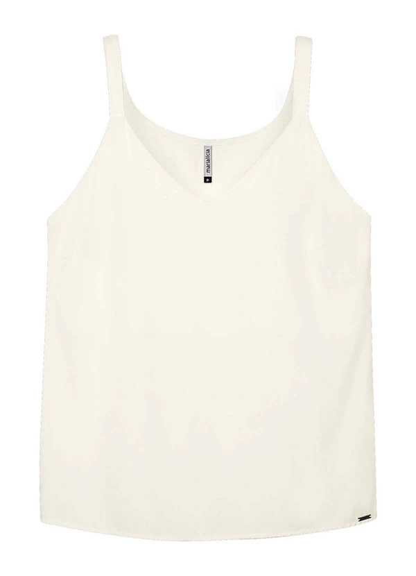 Marialícia - Regata Feminina Alças Finas Viscose Bege 3