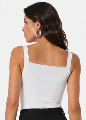 Infinita Cor - Regata Feminina Alças Transpassada Branco - INFINITA COR
