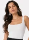 Infinita Cor - Regata Feminina Alças Transpassada Roxo - variação: Branco