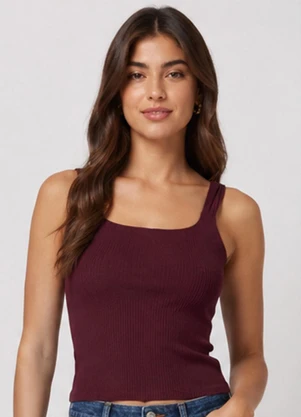 Infinita Cor - Regata Feminina Alças Transpassada Roxo - INFINITA COR