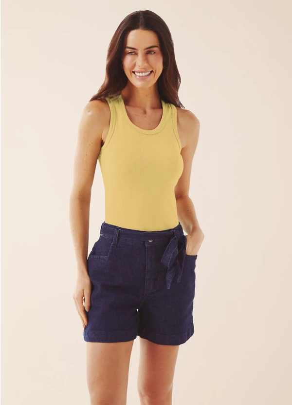 Marialicia - Regata Feminina Amarelo