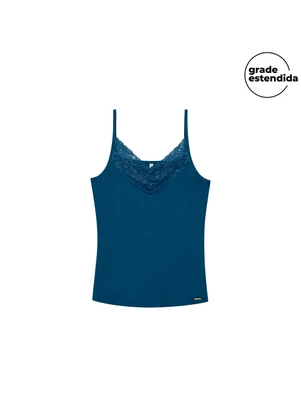 Marialícia - Regata Feminina Básica Azul - MARIALÍCIA