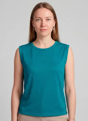 Infinita Cor - Regata Feminina Básica Azul - INFINITA COR