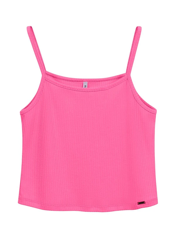 Marialícia - Regata Feminina Básica com Alças Rosa