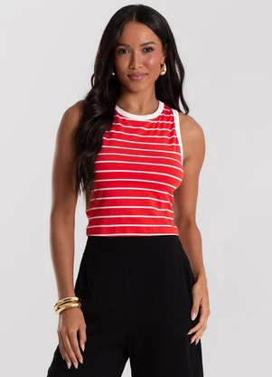 Rovitex - Regata Feminina Básica em Cotton Leve Vermelho - ROVITEX