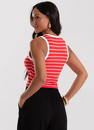 Rovitex - Regata Feminina Básica em Cotton Leve Vermelho - ROVITEX