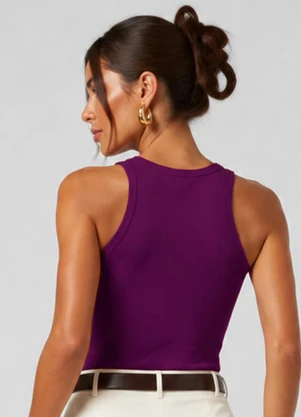 Rovitex - Regata Feminina Básica em Cotton Roxo - ROVITEX