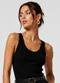Rovitex - Regata Feminina Básica Ribana Canelada Vermelho - variação: Preto