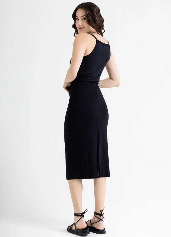 Just Basic - Regata Feminina Básica em Ribana Preto 4