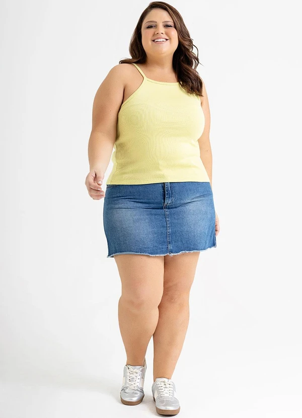 Just Basic - Regata Feminina Básica em Ribana Verde 3