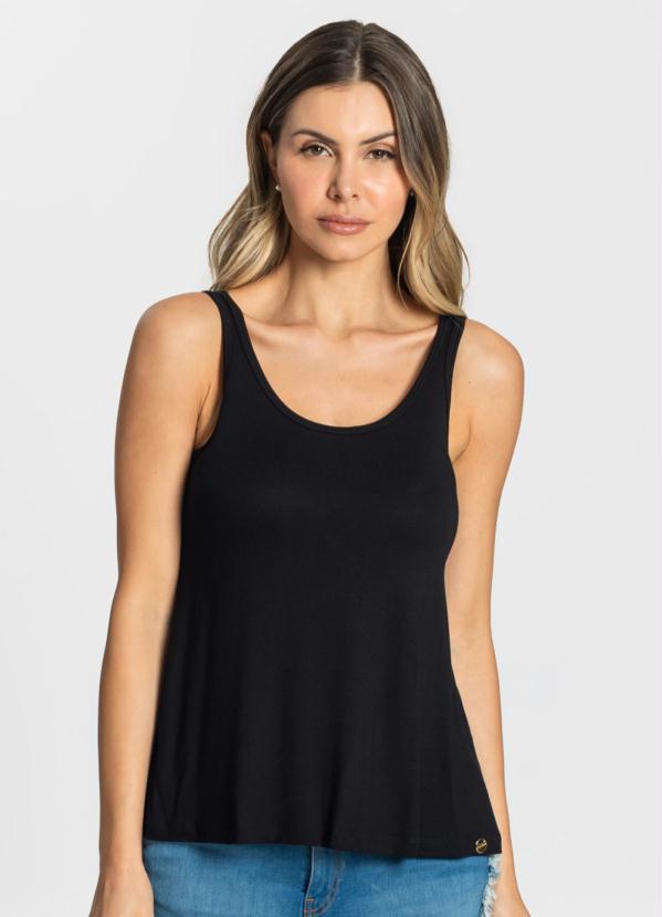 Rovitex - Regata Feminina Básica Preto