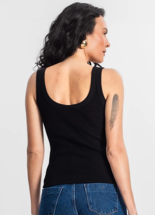 Rovitex - Regata Feminina Básica Preto 2