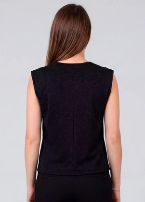 Infinita Cor - Regata Feminina Básica Preto - INFINITA COR