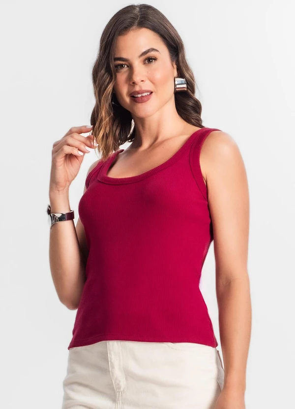 Rovitex - Regata Feminina Básica Vermelho 4