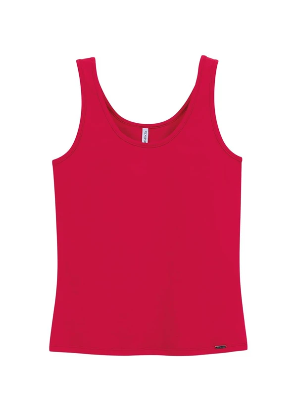 Marialícia - Regata Feminina Básica Vermelho