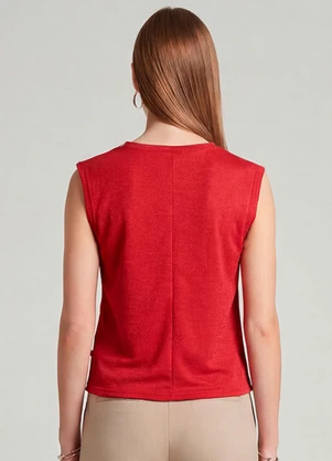 Infinita Cor - Regata Feminina Básica Vermelho - INFINITA COR