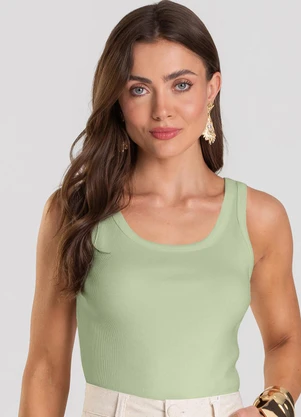 Dianna - Regata Feminina Canelada Verde - DIANNA