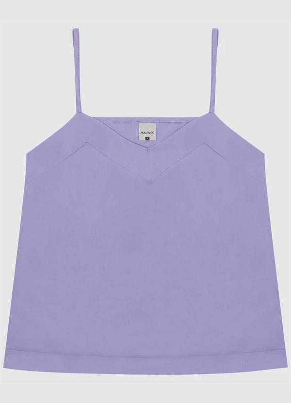 Malwee - Regata Feminina com Alça Fina em Algodão Roxo 6