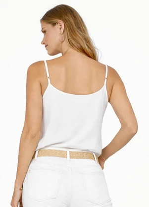 Infinita Cor - Regata Feminina com Alças Finas Bege - INFINITA COR