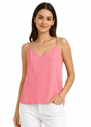 Infinita Cor - Regata Feminina com Alças Finas Laranja - INFINITA COR