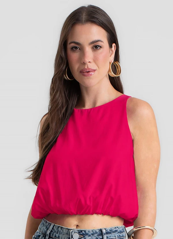 Dianna - Regata Feminina com Barra Balonê Vermelho