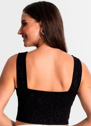 Rovitex - Regata Feminina com Brilho Preto - ROVITEX