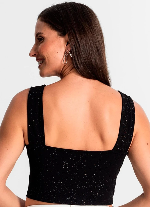 Rovitex - Regata Feminina com Brilho Preto 2