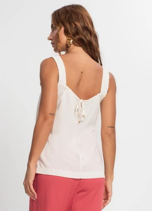 Endless - Regata Feminina com Decote V Bege - ENDLESS