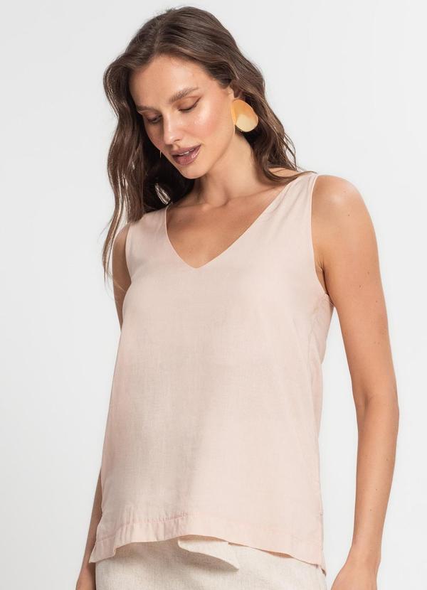 Endless - Regata Feminina com Decote V Rosa