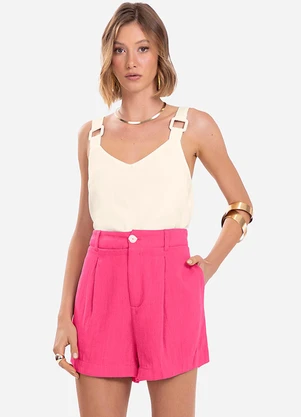 Endless - Regata Feminina com Detalhes Bege - ENDLESS