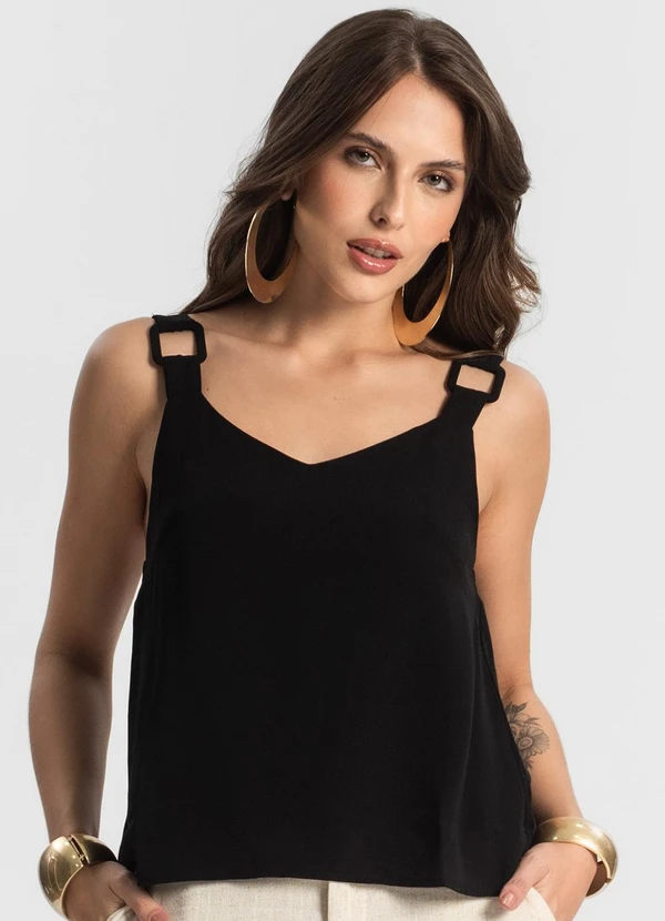 Endless - Regata Feminina com Detalhes Preto