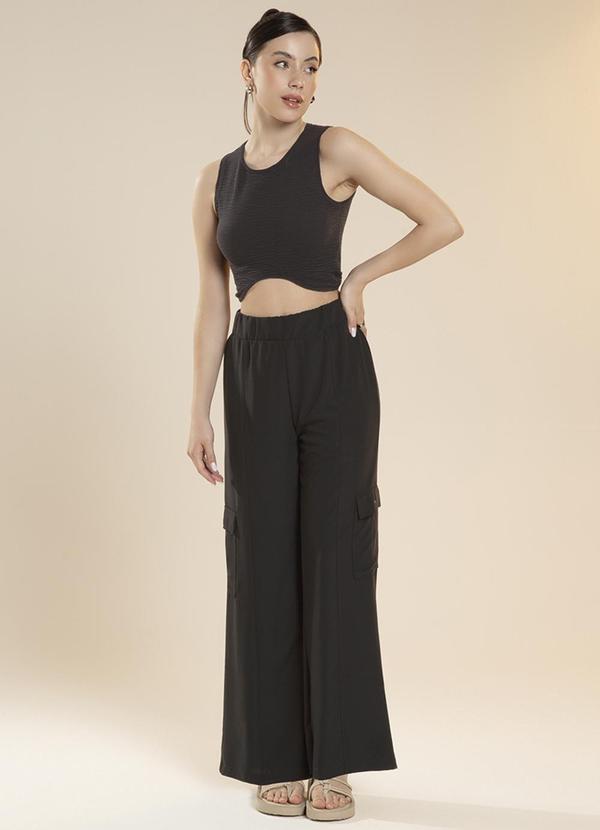 Habana - Regata Feminina com Estrutura Diferenciada Preto 2