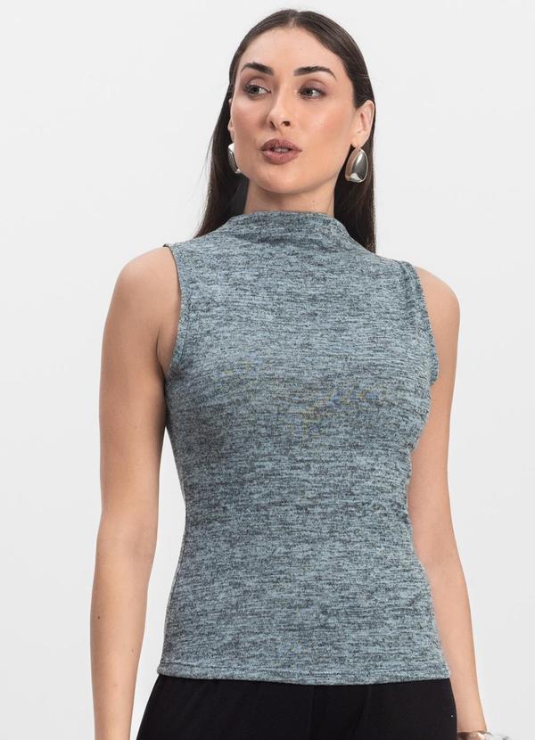 Infinita Cor - Regata Feminina com Gola Azul